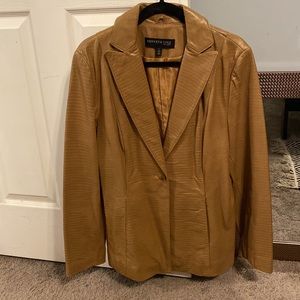 Vintage Kenneth Cole Genuine Leather Oversized Blazer sz L
